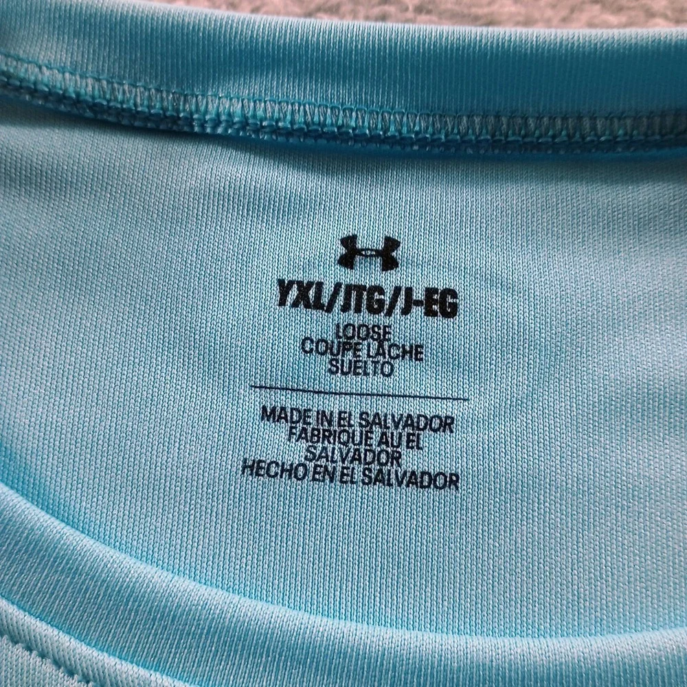 Under Armour Kids Graphic Tee Blue Youth XL Short Sleeve Loose Fit Shirt